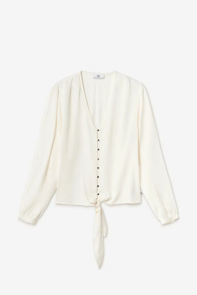 LE TEMPS DES CERISES Blouse Tala En Jacquard Crème 7 LE TEMPS DES CERISES Blouse Tala En Jacquard Crème – Image 7