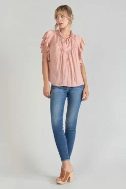 LE TEMPS DES CERISES Top Theron Rose Saumon -Le Temps des Cerises Soldes Magasin 231 ftheron000000sm 5225 imaged5