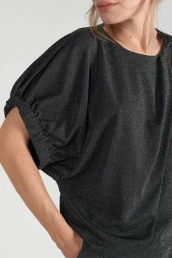 LE TEMPS DES CERISES Top Winslet Noir Irisé -Le Temps des Cerises Soldes Magasin 231 fwinslet00000mc 0001 imaged4