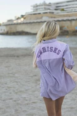 LE TEMPS DES CERISES Chemise Oversize Alizgi à Rayures Multicolores