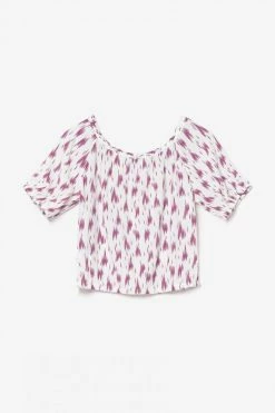 LE TEMPS DES CERISES Top Court Jilogi à Motif Violet -Le Temps des Cerises Soldes Magasin 231 gjilogi000000mc 5100 imaged2