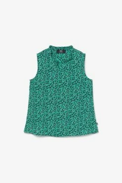 LE TEMPS DES CERISES Top Safiyagi à Motif Vert