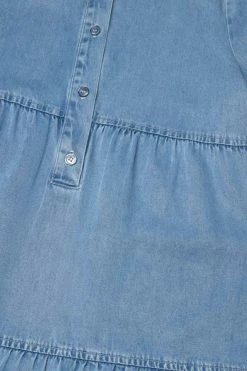 LE TEMPS DES CERISES Robe Sunogi En Tencel Bleu Denim -Le Temps des Cerises Soldes Magasin 231 gsunogi000000mc 3001 imaged1