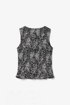 LE TEMPS DES CERISES Top Veronicgi à Motif Floral Noir Et Blanc -Le Temps des Cerises Soldes Magasin 231 gveronicgi000sm 0422 imaged2