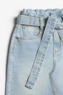 LE TEMPS DES CERISES Jupe Vilar Taille Haute En Jeans Bleu Clair -Le Temps des Cerises Soldes Magasin 231 gvilar00w3074 3001 imaged1