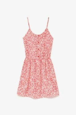 LE TEMPS DES CERISES Robe Yuligi à Motif Floral Rouge