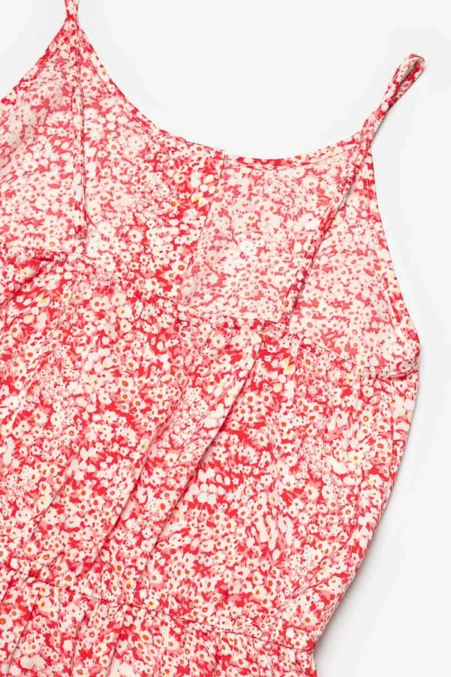 LE TEMPS DES CERISES Robe Yuligi à Motif Floral Rouge 3 LE TEMPS DES CERISES Robe Yuligi à Motif Floral Rouge – Image 3