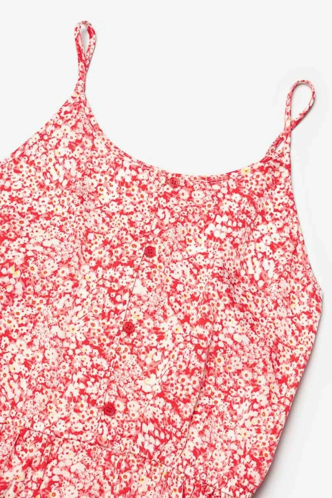 LE TEMPS DES CERISES Robe Yuligi à Motif Floral Rouge 2 LE TEMPS DES CERISES Robe Yuligi à Motif Floral Rouge – Image 2