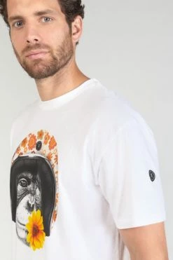 LE TEMPS DES CERISES T-shirt Andler Blanc Imprimé 9 LE TEMPS DES CERISES T-shirt Andler Blanc Imprimé -Le Temps des Cerises Soldes Magasin 231 handler000000mc 1001 imaged1