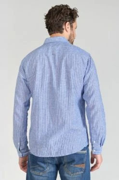 LE TEMPS DES CERISES Chemise Bolko En Lin Mélangé Bleu Ciel 13 LE TEMPS DES CERISES Chemise Bolko En Lin Mélangé Bleu Ciel -Le Temps des Cerises Soldes Magasin 231 hbolko0000000ml 3305 imaged2