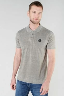 LE TEMPS DES CERISES Polo Brety Kaki Gris Chiné