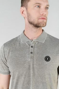 LE TEMPS DES CERISES Polo Brety Kaki Gris Chiné -Le Temps des Cerises Soldes Magasin 231 hbrety0000000mc 9071 imaged1