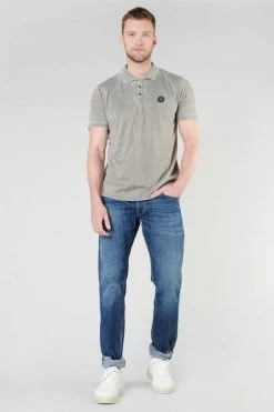 LE TEMPS DES CERISES Polo Brety Kaki Gris Chiné -Le Temps des Cerises Soldes Magasin 231 hbrety0000000mc 9071 imaged4