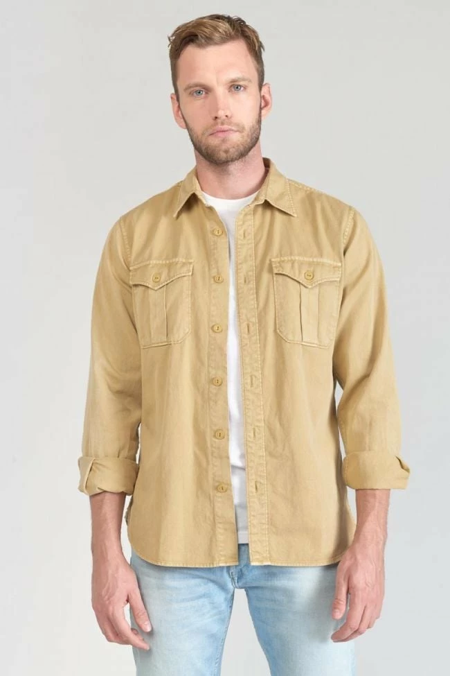 LE TEMPS DES CERISES Surchemise Carel Beige Sable 4 LE TEMPS DES CERISES Surchemise Carel Beige Sable – Image 4