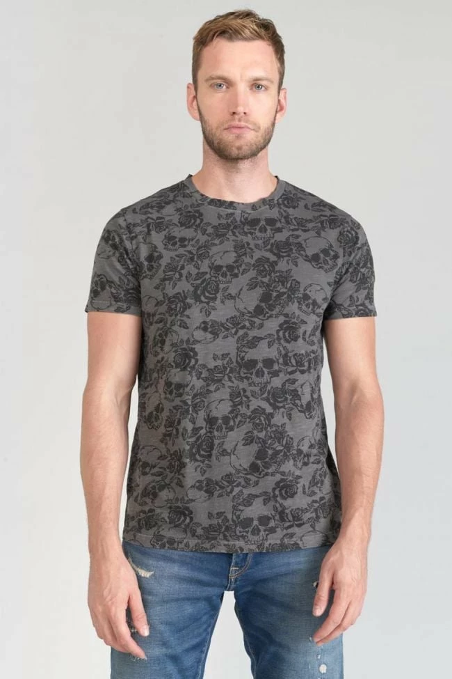 LE TEMPS DES CERISES T-shirt Facto Gris Et Noir 3 LE TEMPS DES CERISES T-shirt Facto Gris Et Noir – Image 3