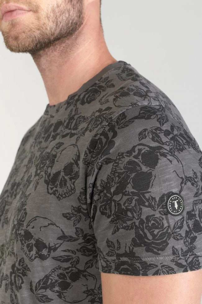 LE TEMPS DES CERISES T-shirt Facto Gris Et Noir 2 LE TEMPS DES CERISES T-shirt Facto Gris Et Noir – Image 2