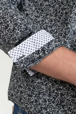 LE TEMPS DES CERISES Chemise Fibor à Motif Fleuri Noir Et Blanc -Le Temps des Cerises Soldes Magasin 231 hfibor0000000ml 3223 imaged2