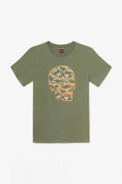 LE TEMPS DES CERISES T-shirt Machida Kaki Imprimé -Le Temps des Cerises Soldes Magasin 231 hmachida00000mc 9136 imaged8