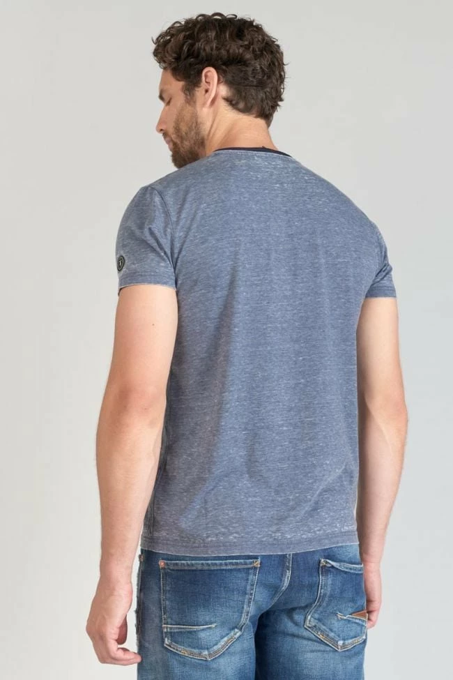 LE TEMPS DES CERISES T-shirt Mavoc Bleu Chiné Délavé 2 LE TEMPS DES CERISES T-shirt Mavoc Bleu Chiné Délavé – Image 2