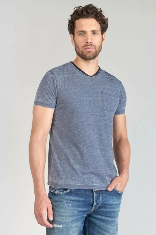 LE TEMPS DES CERISES T-shirt Mavoc Bleu Chiné Délavé 7 LE TEMPS DES CERISES T-shirt Mavoc Bleu Chiné Délavé – Image 7