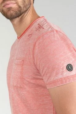 LE TEMPS DES CERISES T-shirt Mavoc Rouge Chiné Délavé -Le Temps des Cerises Soldes Magasin 231 hmavoc0000000mc 4008 imaged2