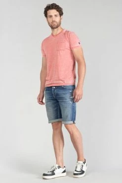 LE TEMPS DES CERISES T-shirt Mavoc Rouge Chiné Délavé -Le Temps des Cerises Soldes Magasin 231 hmavoc0000000mc 4008 imaged5