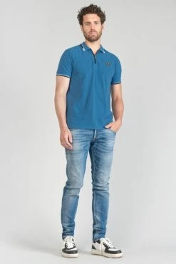 LE TEMPS DES CERISES Polo Mota Bleu Pétrole -Le Temps des Cerises Soldes Magasin 231 hmota00000000mc 3017 imaged5