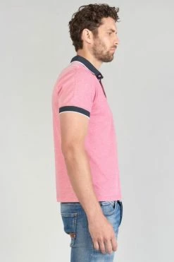 LE TEMPS DES CERISES Polo Novil En Jacquard Rose -Le Temps des Cerises Soldes Magasin 231 hnovil0000000mc 5001 imaged4