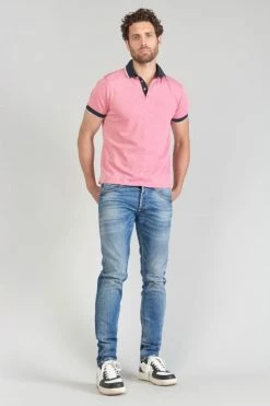 LE TEMPS DES CERISES Polo Novil En Jacquard Rose -Le Temps des Cerises Soldes Magasin 231 hnovil0000000mc 5001 imaged5