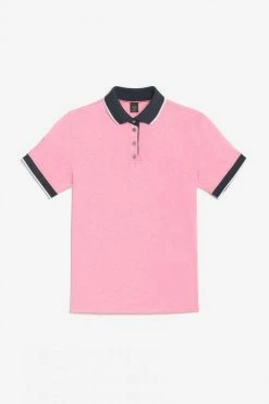 LE TEMPS DES CERISES Polo Novil En Jacquard Rose -Le Temps des Cerises Soldes Magasin 231 hnovil0000000mc 5001 imaged8