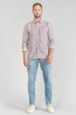 LE TEMPS DES CERISES Chemise Rodel à Motif Fleuri Rouge Et Bleu -Le Temps des Cerises Soldes Magasin 231 hrodel0000000ml 1001 imaged4