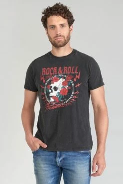 LE TEMPS DES CERISES T-shirt Stipe Gris Délavé Imprimé -Le Temps des Cerises Soldes Magasin 231 hstipe0000000mc 0001 imaged4