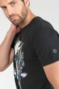 LE TEMPS DES CERISES T-shirt Usma Noir Imprimé -Le Temps des Cerises Soldes Magasin 231 husma00000000mc 0001 imaged2