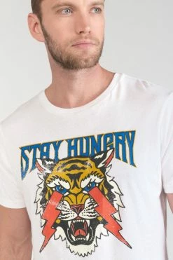 LE TEMPS DES CERISES T-shirt Yair Blanc Imprimé -Le Temps des Cerises Soldes Magasin 231 hyair00000000mc 1001 imaged3