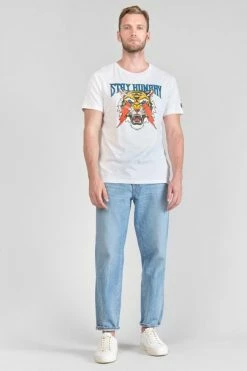 LE TEMPS DES CERISES T-shirt Yair Blanc Imprimé -Le Temps des Cerises Soldes Magasin 231 hyair00000000mc 1001 imaged6