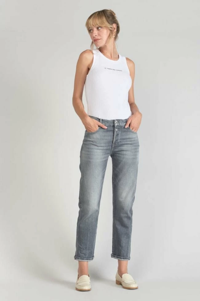 LE TEMPS DES CERISES Basic 400/18 Mom Taille Haute 7/8ème Jeans Gris N°3 6 LE TEMPS DES CERISES Basic 400/18 Mom Taille Haute 7/8ème Jeans Gris N°3 – Image 6