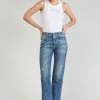 LE TEMPS DES CERISES Luxe 400/19 Mom Taille Haute Jeans Destroy Bleu N°2