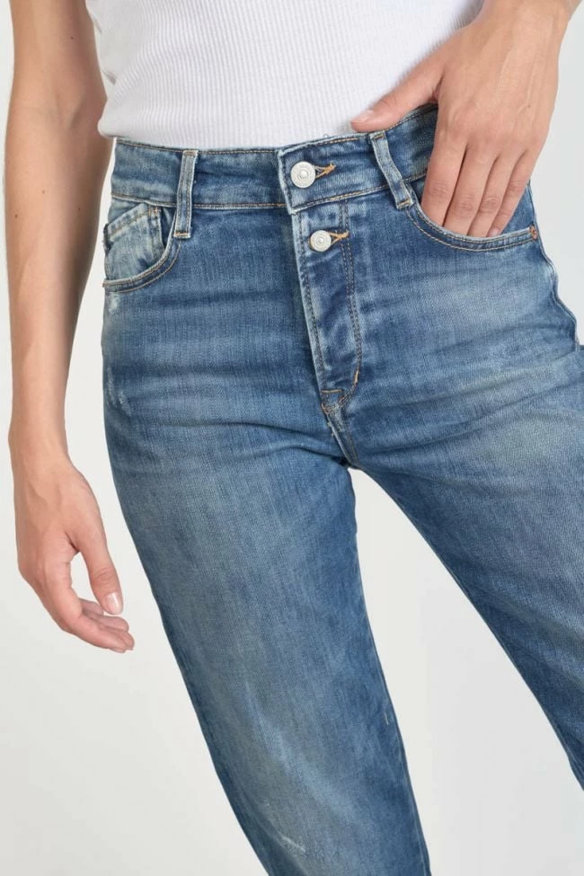 LE TEMPS DES CERISES Luxe 400/19 Mom Taille Haute Jeans Destroy Bleu N°2 4 LE TEMPS DES CERISES Luxe 400/19 Mom Taille Haute Jeans Destroy Bleu N°2 – Image 4