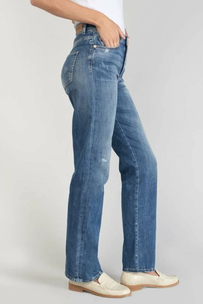 LE TEMPS DES CERISES Luxe 400/19 Mom Taille Haute Jeans Destroy Bleu N°2 2 LE TEMPS DES CERISES Luxe 400/19 Mom Taille Haute Jeans Destroy Bleu N°2 – Image 2