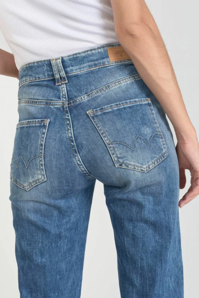 LE TEMPS DES CERISES Luxe 400/19 Mom Taille Haute Jeans Destroy Bleu N°2 7 LE TEMPS DES CERISES Luxe 400/19 Mom Taille Haute Jeans Destroy Bleu N°2 – Image 7