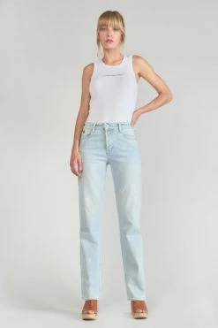 LE TEMPS DES CERISES Lux 400/19 Mom Taille Haute Jeans Bleu N°5