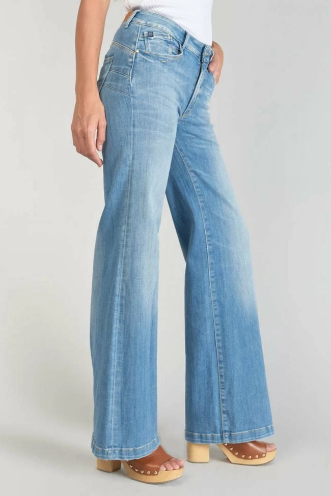 LE TEMPS DES CERISES Axis Pulp Flare Taille Haute Jeans Bleu N°4 2 LE TEMPS DES CERISES Axis Pulp Flare Taille Haute Jeans Bleu N°4 – Image 2