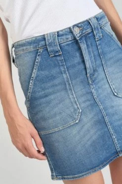 LE TEMPS DES CERISES Jupe Cary En Jeans Bleu Délavé -Le Temps des Cerises Soldes Magasin 231 jfcary00w3061 3001 imaged1