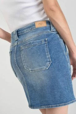 LE TEMPS DES CERISES Jupe Cary En Jeans Bleu Délavé -Le Temps des Cerises Soldes Magasin 231 jfcary00w3061 3001 imaged2