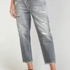 LE TEMPS DES CERISES Cosy Boyfit 7/8ème Jeans Destroy Gris N°3