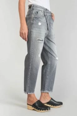 LE TEMPS DES CERISES Cosy Boyfit 7/8ème Jeans Destroy Gris N°3 -Le Temps des Cerises Soldes Magasin 231 jfcosy00w1446 0003 imaged3