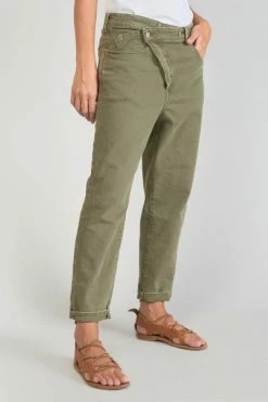 LE TEMPS DES CERISES Cosy Boyfit 7/8ème Jeans Kaki -Le Temps des Cerises Soldes Magasin 231 jfcosy00w5153 9076 imaged1