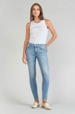 LE TEMPS DES CERISES Dari Pulp Slim Taille Haute 7/8ème Jeans Bleu N°4 -Le Temps des Cerises Soldes Magasin 231 jfdari00w1337 3001 imaged2