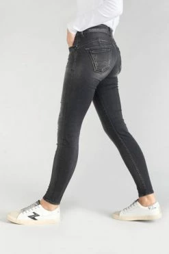 LE TEMPS DES CERISES Geos Pulp Slim 7/8ème Jeans Destroy Noir N°1 -Le Temps des Cerises Soldes Magasin 231 jfgeos00w2154 0403 imaged4