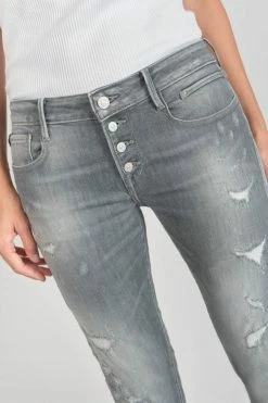 LE TEMPS DES CERISES Goudes Power Skinny 7/8ème Jeans Destroy Gris N°3 -Le Temps des Cerises Soldes Magasin 231 jfgoudesw6045 0003 imaged2